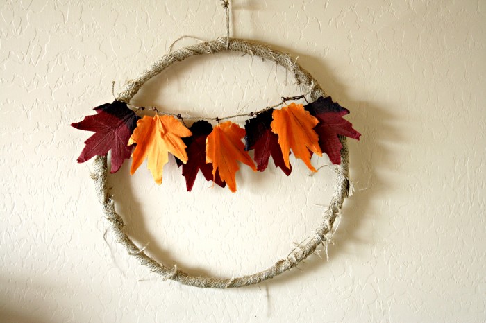 Fall Leaves Wreath - Think Crafts 