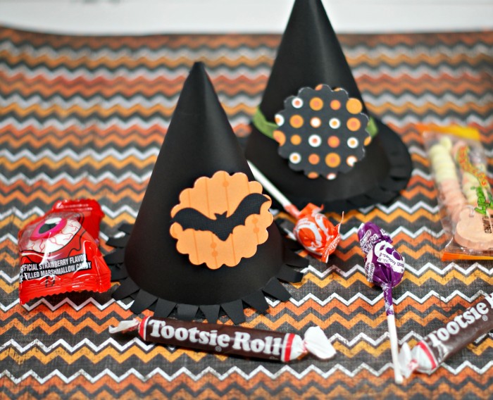 Halloween Witch Hat Treat Box via www.CleverPinkPirate.com