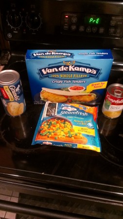 Easy Pot Pie ingredients #fishnveggies