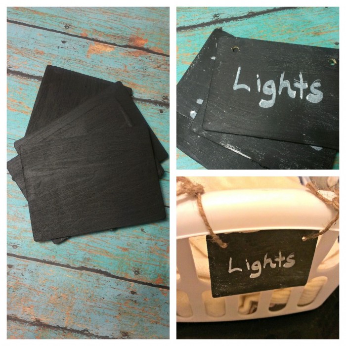 Chalkboard Laundry Basket Signs at ThinkCrafts.com