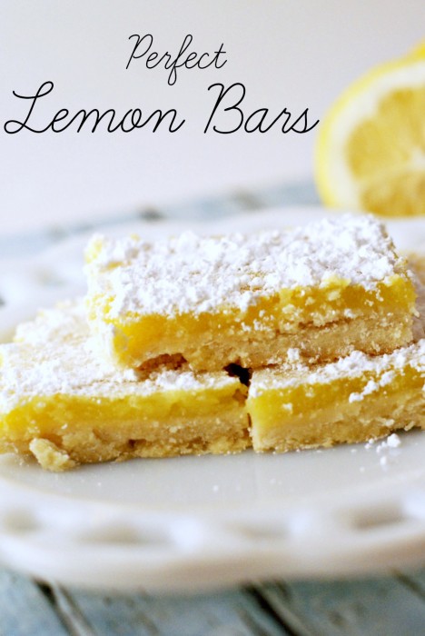 Perfect Lemon Bars ~ An easy recipe featuring real lemons!