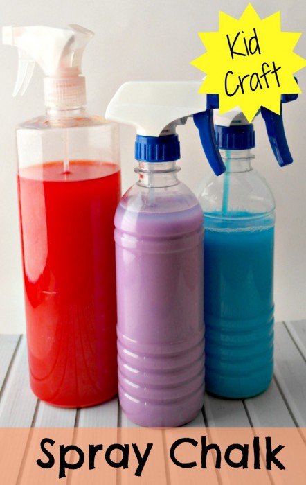 DIY Spray Chalk ~ Perfect outdoor activity for kids.