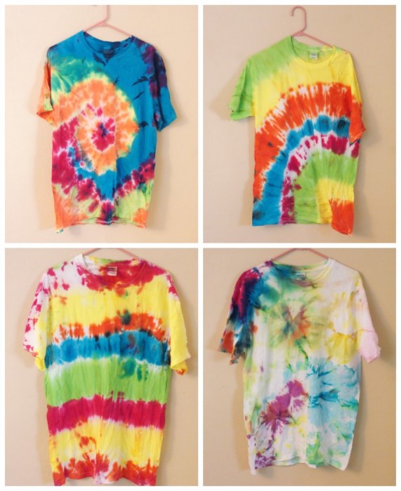 How to tie dye t-shirts