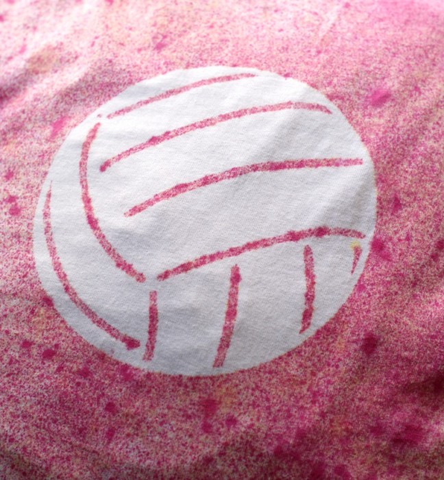 Volleyball Stencil with Cricut