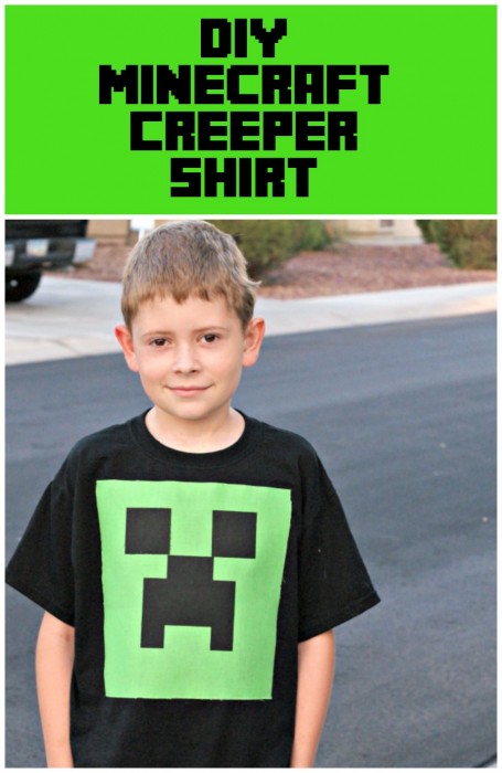 DIY Minecraft Creeper Shirt ~ Less than $5 to make!