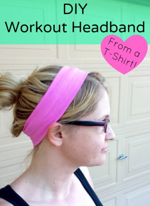 DIY Workout Headband Upcycled from a T Shirt!