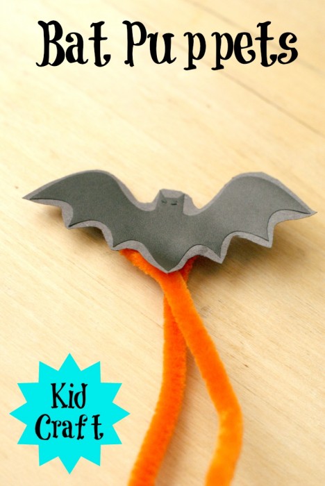Bat Puppets ~ Kids Crafts