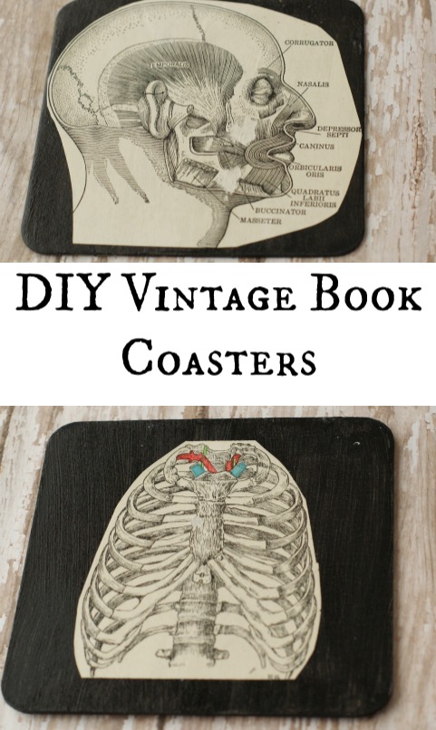 DIY Vintage Book Coasters