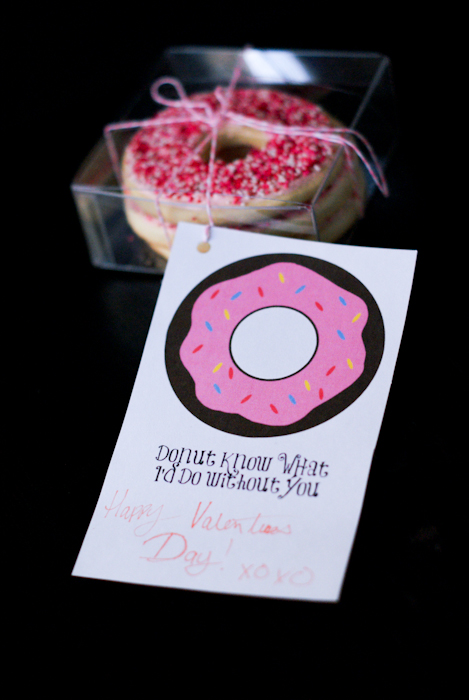 Donut Sugar Cookies for Valentine's Day with Printable!