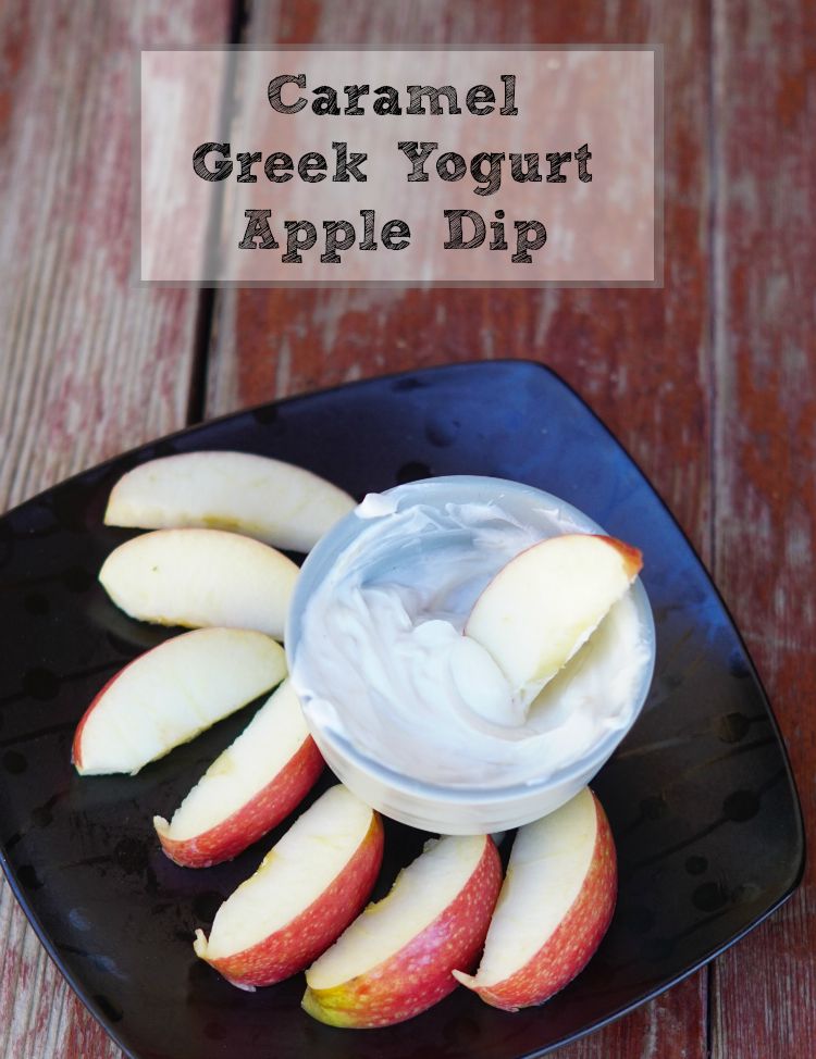 Easy Caramel Greek Yogurt Apple Dip
