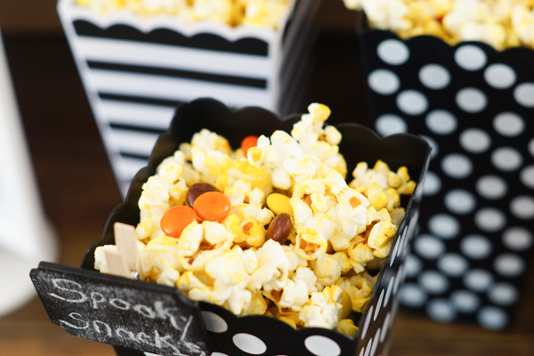 Black and White Halloween Party Snacks