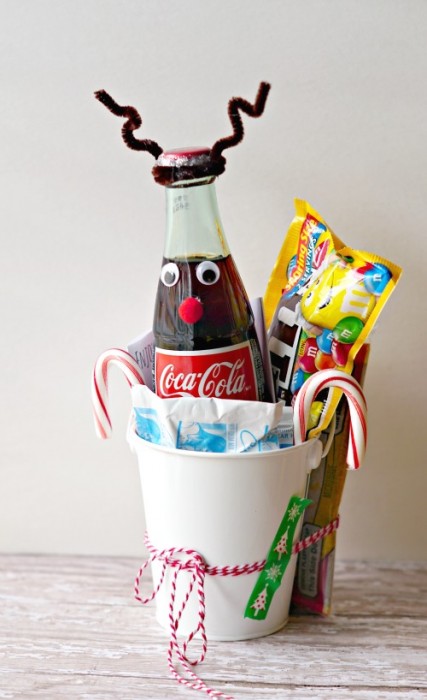 Quick and Easy Christmas Gift; Redbox Giftcard, Coca-Cola Reindeer, Candy, Popcorn and Hot Cocoa!