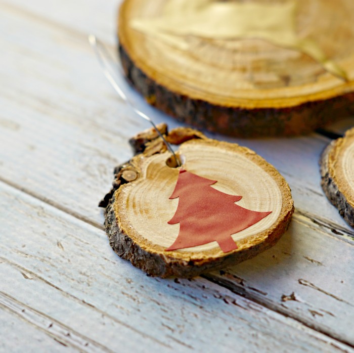 Wood Slice Ornament with Vinyl