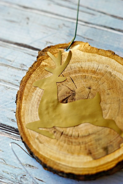 Wood Slice Ornament with Vinyl