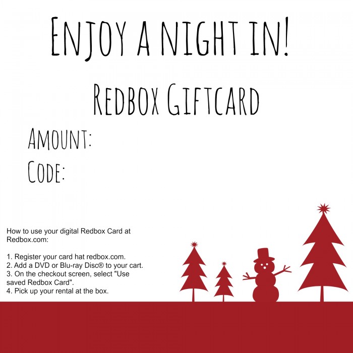 Redbox Giftcard Printable