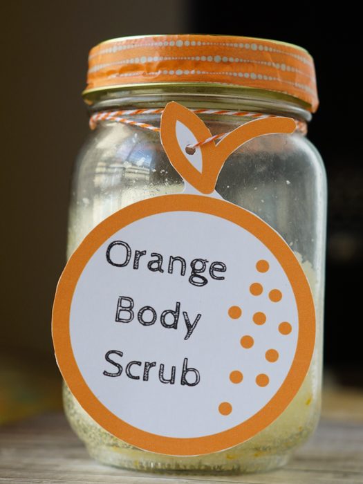 This DIY Orange Body Scrub is easy to make with only a few ingredients!