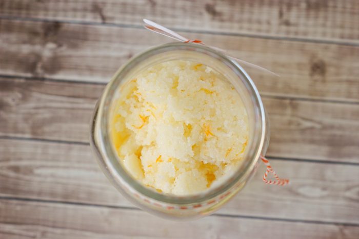 This DIY Orange Body Scrub is easy to make with only a few ingredients!v