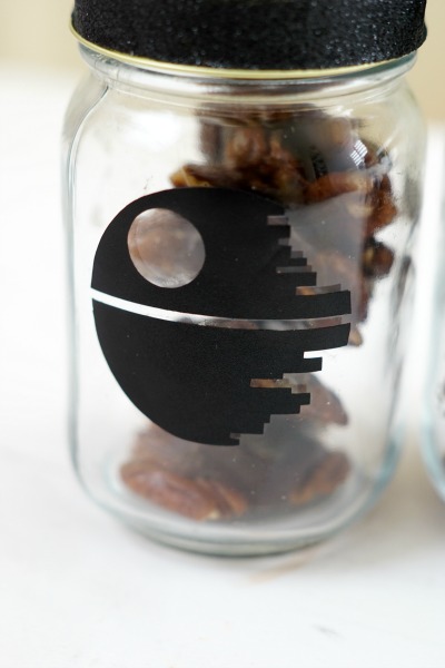 Star Wars Mason Jars for Father's Day with a Turtles Candy Recipe