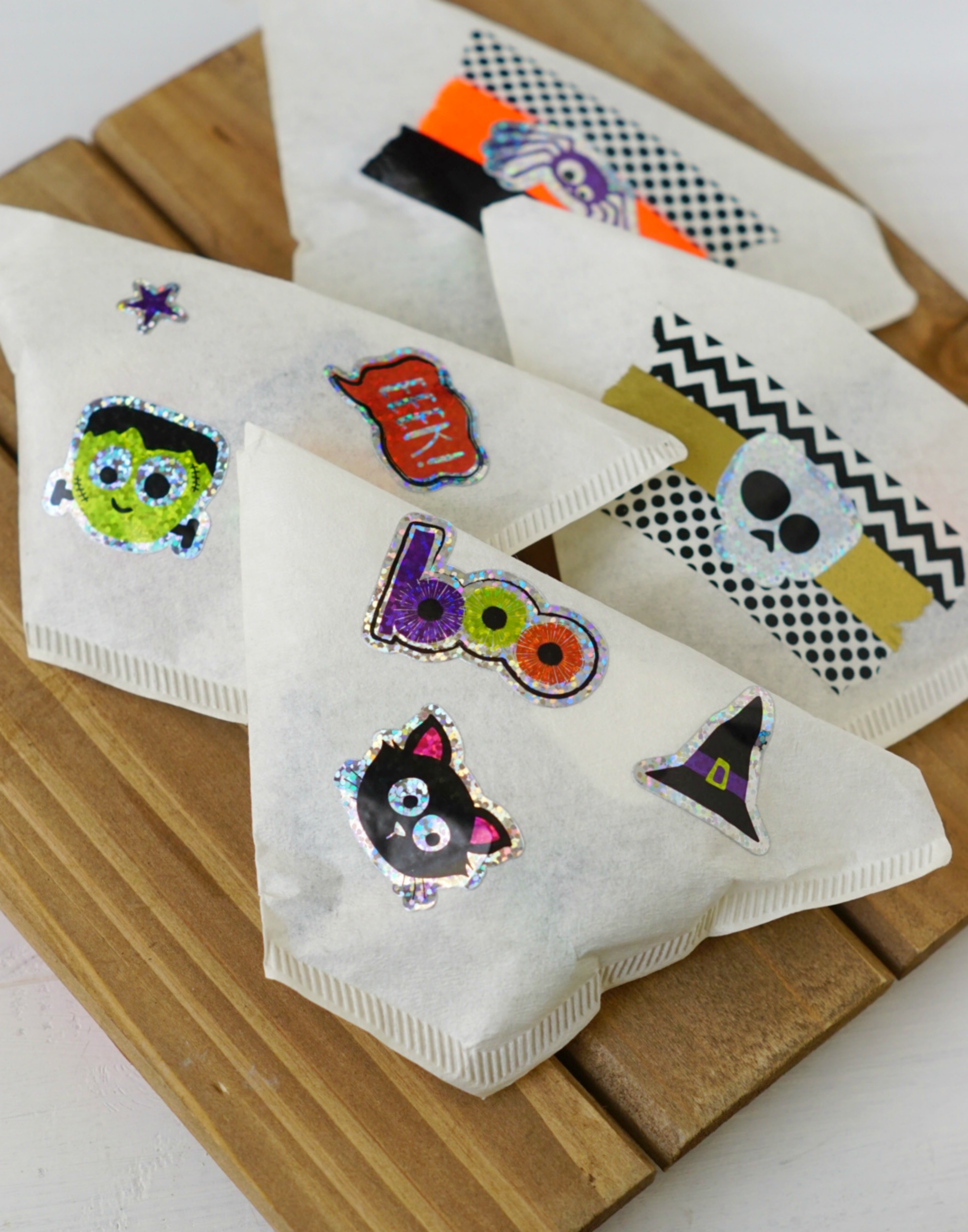 Coffee Filter Halloween Treat Bag and Non Candy Halloween Ideas