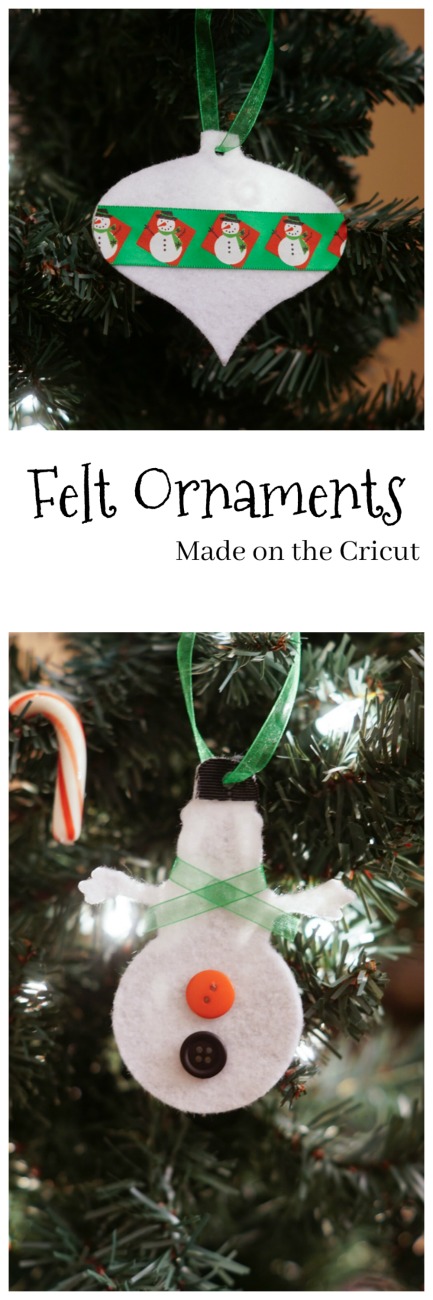 DIY Felt Ornaments Made with a Cricut!