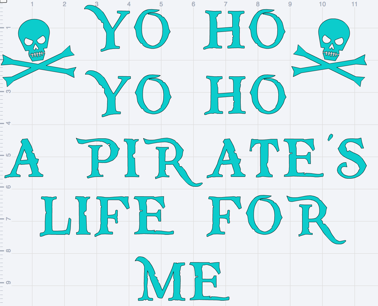 "Yo Ho A Pirate's Life For Me" Vinyl Wall Decal – Jack Sparrow Quote, Removable