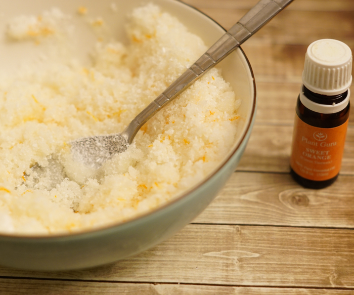 DIY Orange Body Scrub with Real Oranges Clever Pink Pirate