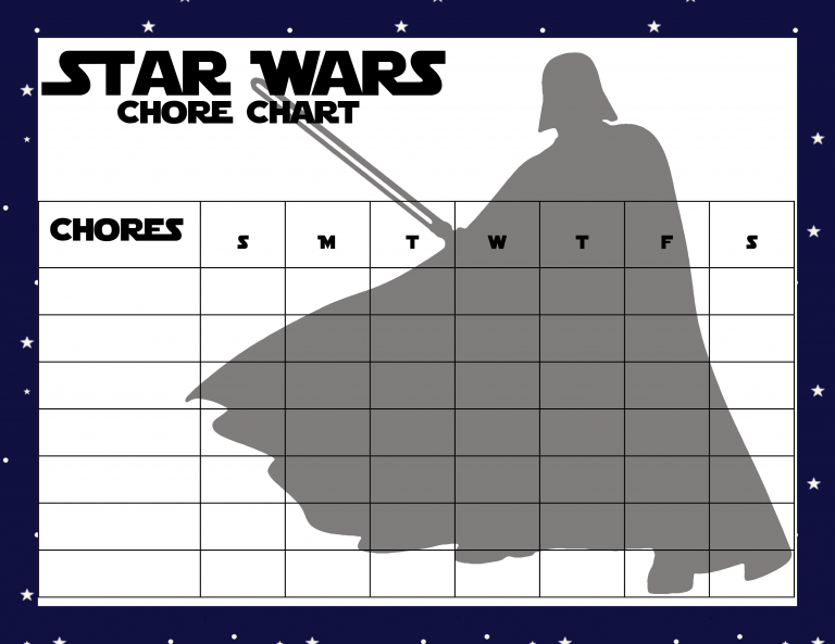 Printable Star Wars Chore Charts - Clever Pink Pirate